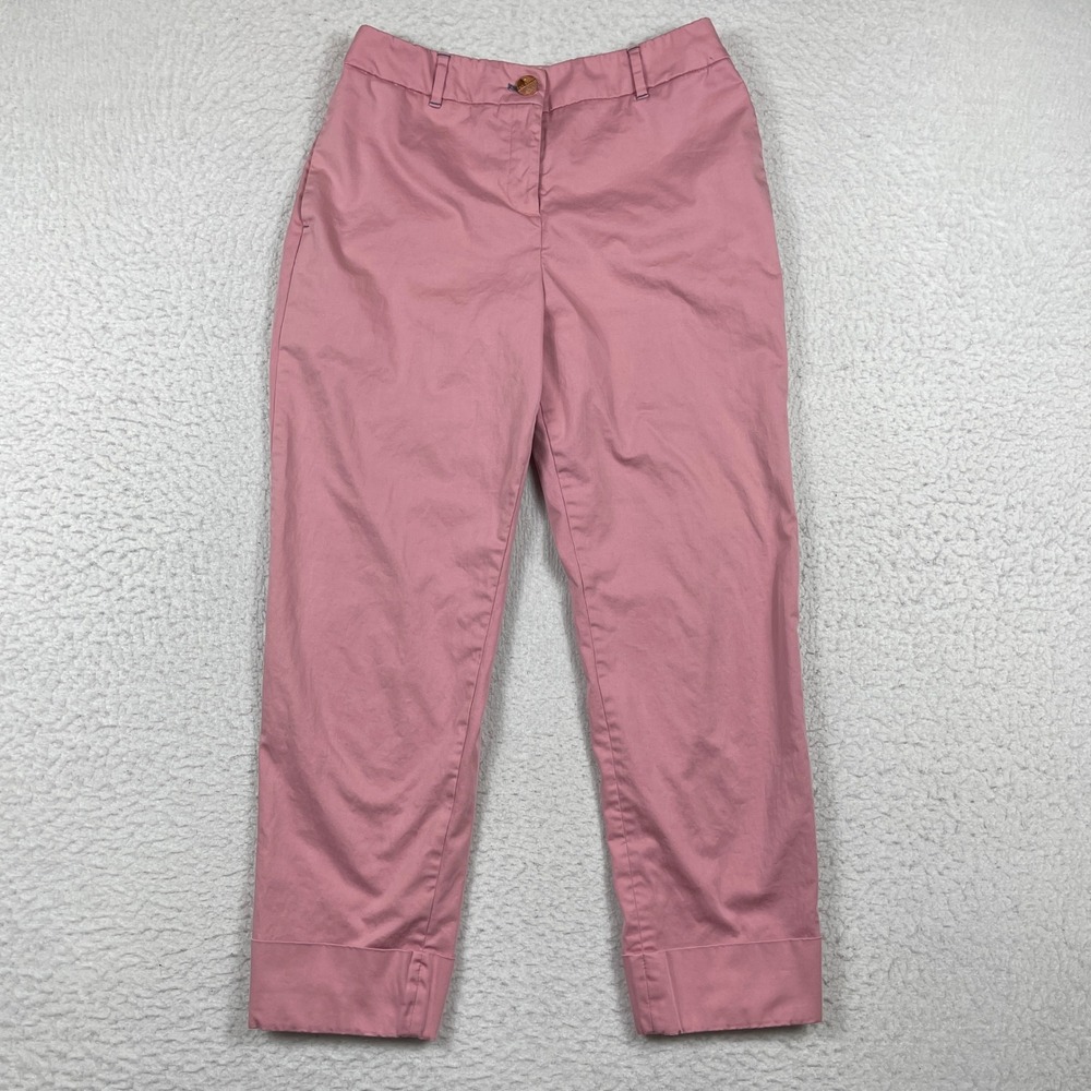 Ted Baker Trousers Womens 2 Pink Cotton Blend Tailored Chino Pants WH8W